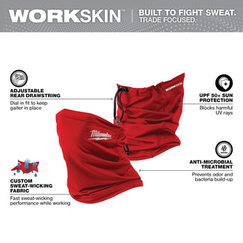 Milwaukee WORKSKIN Red One Size Nylon Performance Neck Gaiter - 045242-74710