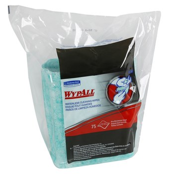 WypAll? PowerClean? ProScrub? Heavy Duty Wet Towels (91367), Dual Action Cleaning, X-Large 9.5" x 12" Wipes, Refill Only (75 Sheets/Pack, 6 Refill Packs/Case, 450 Sheets/Case)