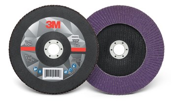 3M 769F Type 27 Flap Disc 05910 - Ceramic Precision-Shaped Grain - 7 in - 60+ - Medium