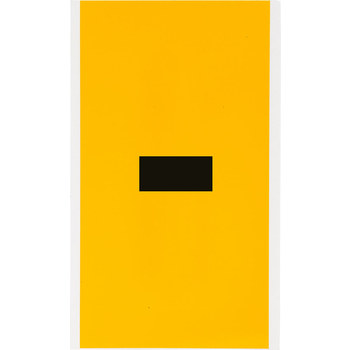 Picture of Brady 15 Series Black on Yellow Indoor / Outdoor Vinyl 15 Series 1570-DSH Punctuation Label (Main product image)