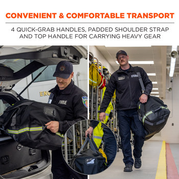 Ergodyne Arsenal 5008 Black Polyester Protective Duffel Bag - 16 in Width - 31 in Length - 15 1/2 in Height - 720476-13009