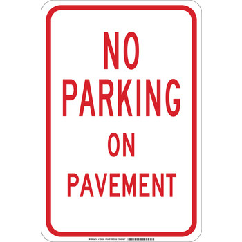 Picture of Brady B-555 Aluminum Rectangle White English Parking Restriction, Permission & Information Sign part number 129693 (Main product image)