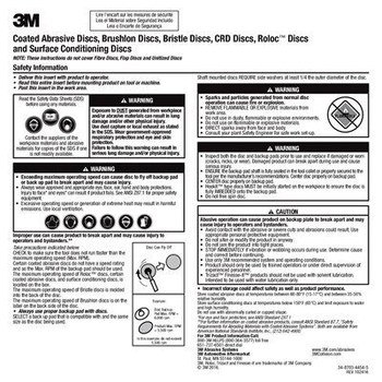 3M Cubitron II Stikit 775L 87107 PSA Disc - 6 in - 220 - Very Fine - Ceramic Precision-Shaped Grain