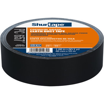 Shurtape PC 657 Duct Tape 101327, 48 mm x 55 m, Black | RSHughes.com