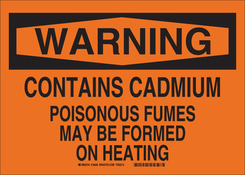 Picture of Brady B-401 Polystyrene Rectangle Orange English Hazardous Material Sign part number 16028 (Main product image)