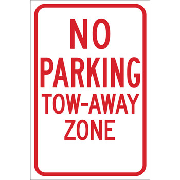 Picture of Brady B-959 Aluminum Rectangle White English Parking Restriction, Permission & Information Sign part number 115522 (Main product image)