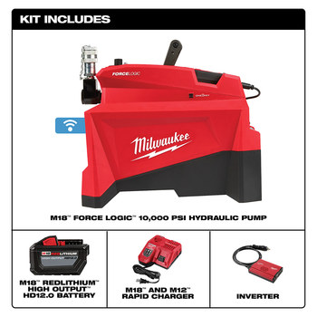 Milwaukee M18 Force Logic Hydraulic Pump Kit 2774-21HD