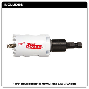 Milwaukee HOLE DOZER Hole Saw 49-56-9671 - 3/5 TPI - 1 3/8 in Diameter - Bi-Metal