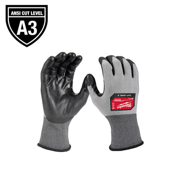 ANSI Level 3 Cut-Resistant Nitrile Coated Work Gloves - Small, 1 Dozen