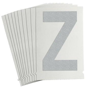 Picture of Brady Quik-Lite White Reflective Outdoor 9760-Z Letter Label (Main product image)