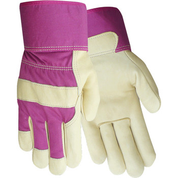Picture of Red Steer 33160 Red Medium Grain Cowhide Leather Full Fingered Work Gloves (Main product image)
