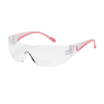 Picture of PIP Bouton Optical Lady Eva 250-12 Clear Pink Universal Polycarbonate Magnifying Reader Safety Glasses (Main product image)