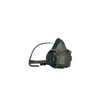 3M 6500 Series Rugged Comfort 6502 Gray/Teal Medium Nylon/Silicone Half Mask Facepiece Respirator