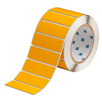 Picture of Brady Yellow Polyester Thermal Transfer THTEP176-593-.25YL Die-Cut Thermal Transfer Printer Label Roll (Main product image)