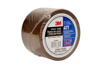 3M 471 Brown Marking Tape - 3 in Width x 36 yd Length - 5.2 mil Thick - 68848