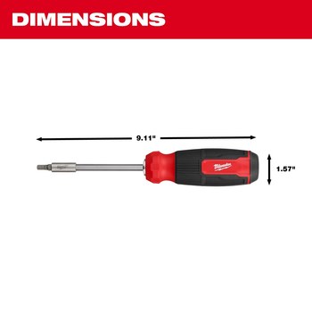 Milwaukee Hex 48-22-2908 14-in-1 Multi-Bit Screwdriver - 9.11 in - 63051