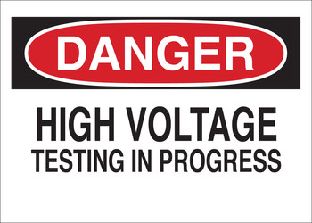 Picture of Brady B-120 Fiberglass Reinforced Polyester Rectangle White English Electrical Safety Sign part number 69036 (Main product image)