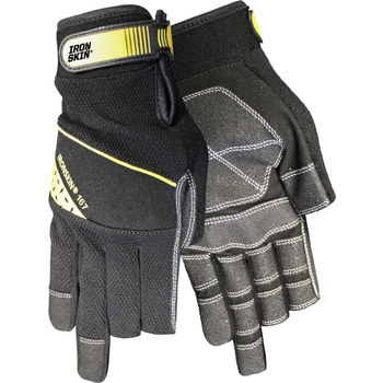 Picture of Red Steer Ironskin 167 Black Large Neoprene/Spandex/Synthetic Leather Fingerless Work Gloves (Main product image)