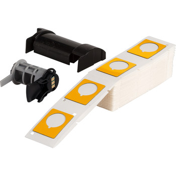 Picture of Brady Yellow Polyester Thermal Transfer PTLEP-167-593-YL Die-Cut Thermal Transfer Printer Label Roll (Main product image)