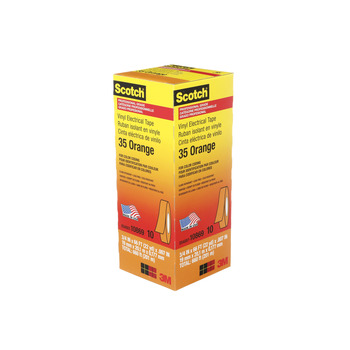 3M Scotch 35 10869 Insulating Tape, Orange, 0.75 in | RSHughes.com