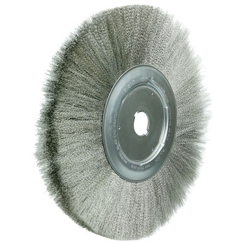 Weiler 01939 Wheel Brush - 12 in Dia - Crimped Stainless Steel Bristle