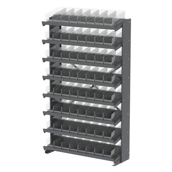 Picture of Akro-Mils APRS120SC APRS 400 lb Clear Gray Powder Coated Steel 16 ga Single Sided Fixed Rack (Main product image)