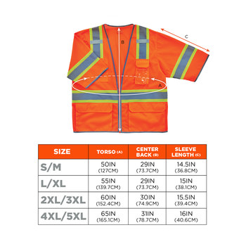 Ergodyne GloWear High-Visibility Vest 8346Z 24155 - Size Large/XL - Orange