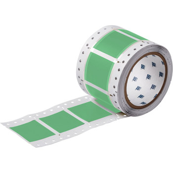 Picture of Brady Permasleeve Green Heat-Shrinkable, Self-Extinguishing Polyolefin Thermal Transfer PS-1000-2-GR-S-2 Die-Cut Thermal Transfer Printer Sleeve (Main product image)