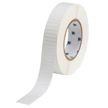 Picture of Brady White Polyester Thermal Transfer THT-42-423-10 Die-Cut Thermal Transfer Printer Label Roll (Main product image)