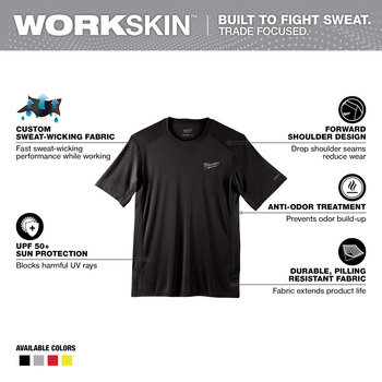 Milwaukee WORKSKIN Performance Shirt 414B-2X - Size 2XL - Black - 74735