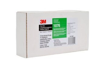 3M 1076 Hang Tab - 2 in x 2 in - Clear - 74951