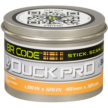 Shurtape Duck Pro BR Code 105639 Permanent Scannable Label - 1.88 in - Permanent Acrylic - Orange - SHURTAPE 105639