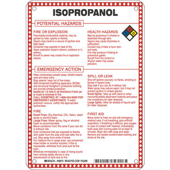 Picture of Brady B-120 Fiberglass Reinforced Polyester Rectangle White English Chemical Warning Sign part number 48875 (Main product image)
