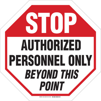 Picture of Brady Aluminum Octagon White English Stop Signs, Traffic Control Signs & Banners Sign part number 103645 (Main product image)