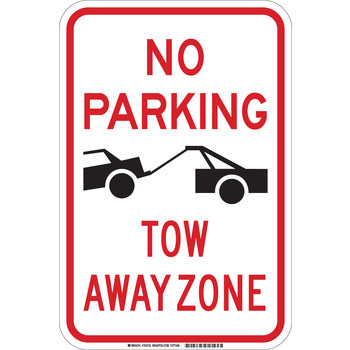 Picture of Brady Aluminum Rectangle White English Parking Restriction, Permission & Information Sign part number 103743 (Main product image)