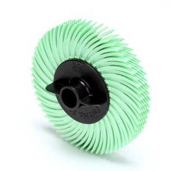 3M Scotch-Brite Ceramic RB-ZB Radial Bristle Brush - Ultra Fine Grade - 3/8 in Center Hole - 2 in Outside Diameter - 30125