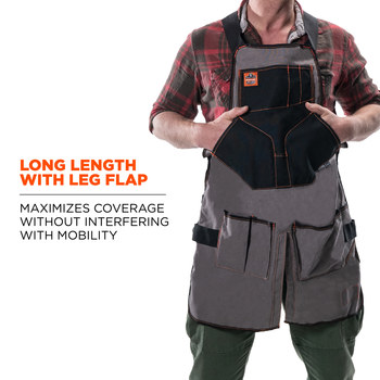 Ergodyne Arsenal Reusable Apron 5705 13696 - Size Adjustable (28-58 in) - Gray