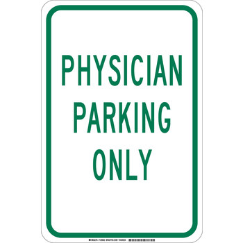 Picture of Brady B-555 Aluminum Rectangle White English Parking Restriction, Permission & Information Sign part number 129660 (Main product image)