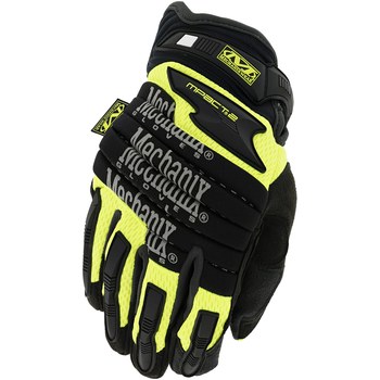 Mechanix Wear Hi-Viz M-Pact 2 Fluorescent Yellow Small TPR Work Gloves - SP2-91-008