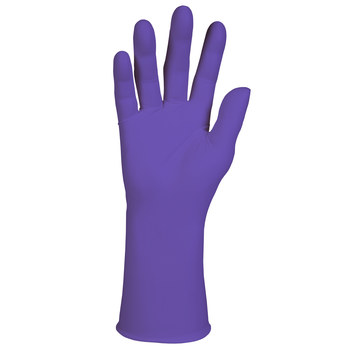 Ansell Kimtech Purple Large Disposable Gloves - Medical Exam Grade - 12 in Length - Rough Finish - 6 mil Thick - 50603