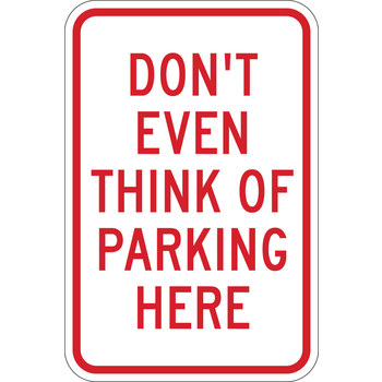 Picture of Brady B-959 Aluminum Rectangle White English Parking Restriction, Permission & Information Sign part number 115459 (Main product image)