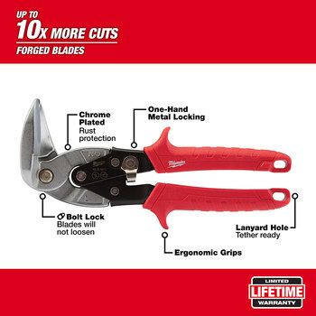 Milwaukee 48-22-4511 Aviation Snips - Steel - 9 in - 50371