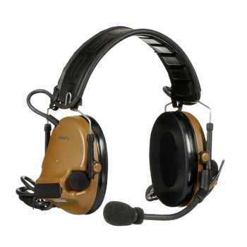 3M PELTOR ComTac V MT20H682FB-19 CY Coyote Brown Foldable Communication Headset - A-Band - Battery Powered - 23 dB NRR - 076308-94590