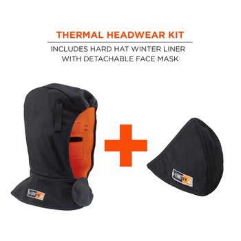 Ergodyne N-Ferno 6876 Black Universal Cotton Cold Weather Head Liner - 720476-16876