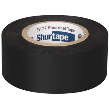 Shurtape Black Electrical Tape - 3/4 in Width x 20 ft Length - 7.0 mil Thick - SHURTAPE 105155