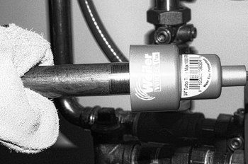 Weiler Vortec Pro Stainless Steel Tube Brush - 8.6 in Length - 7/8 in Diameter - 0.008 in Bristle Diameter - 36304