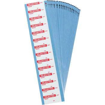 Brady 149346 Red on White Cloth Inspection & Calibration Labels - 1.5 in Width - 0.625 in Height - B-500