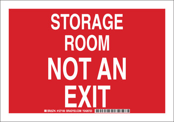 Picture of Brady B-401 Polystyrene Rectangle Red English Door Sign part number 127102 (Main product image)