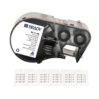 Picture of Brady Black on White Nylon Thermal Transfer M4-11-499 Aggressive Adhesive Multi-Purpose Labels (Main product image)