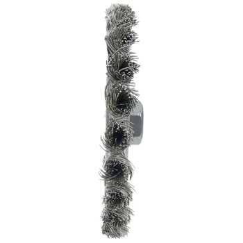 Weiler 08346 Wheel Brush - 6 in Dia - Knotted - Standard Twist Stainless Steel Bristle